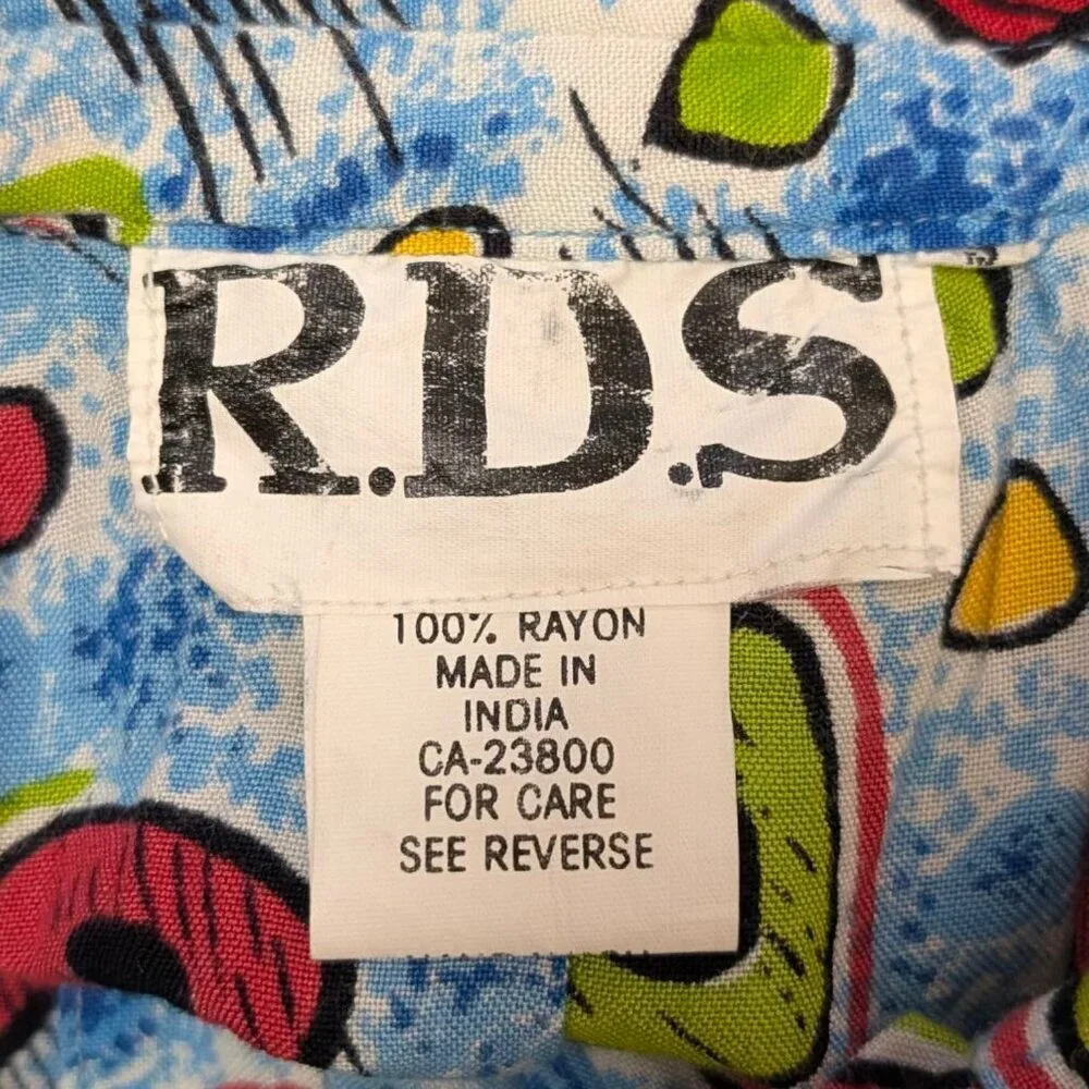 V. RDS Abstract Front Button Rayon Skirt - Picture 5 of 7